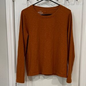 J. Crew Burnt Orange Long Sleeve Shirt